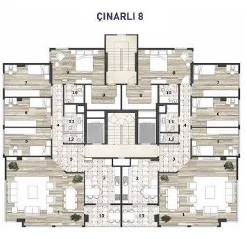 Denge Çınarlı 8 kat planı — fotoğraf 1